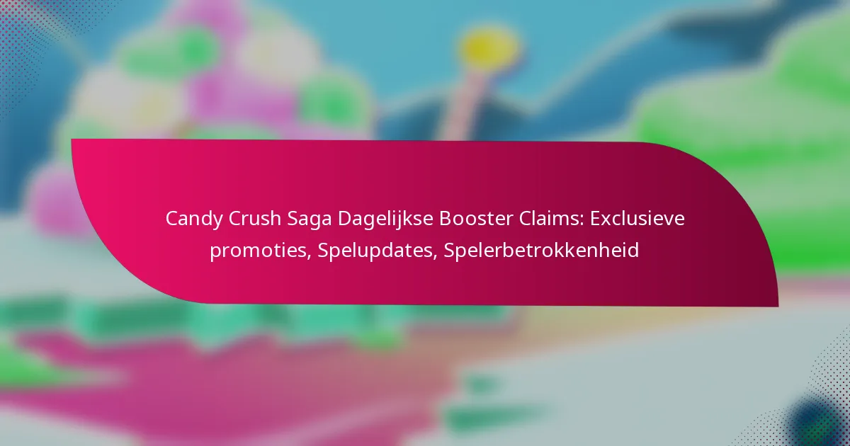 Candy Crush Saga Dagelijkse Booster Claims: Exclusieve promoties, Spelupdates, Spelerbetrokkenheid
