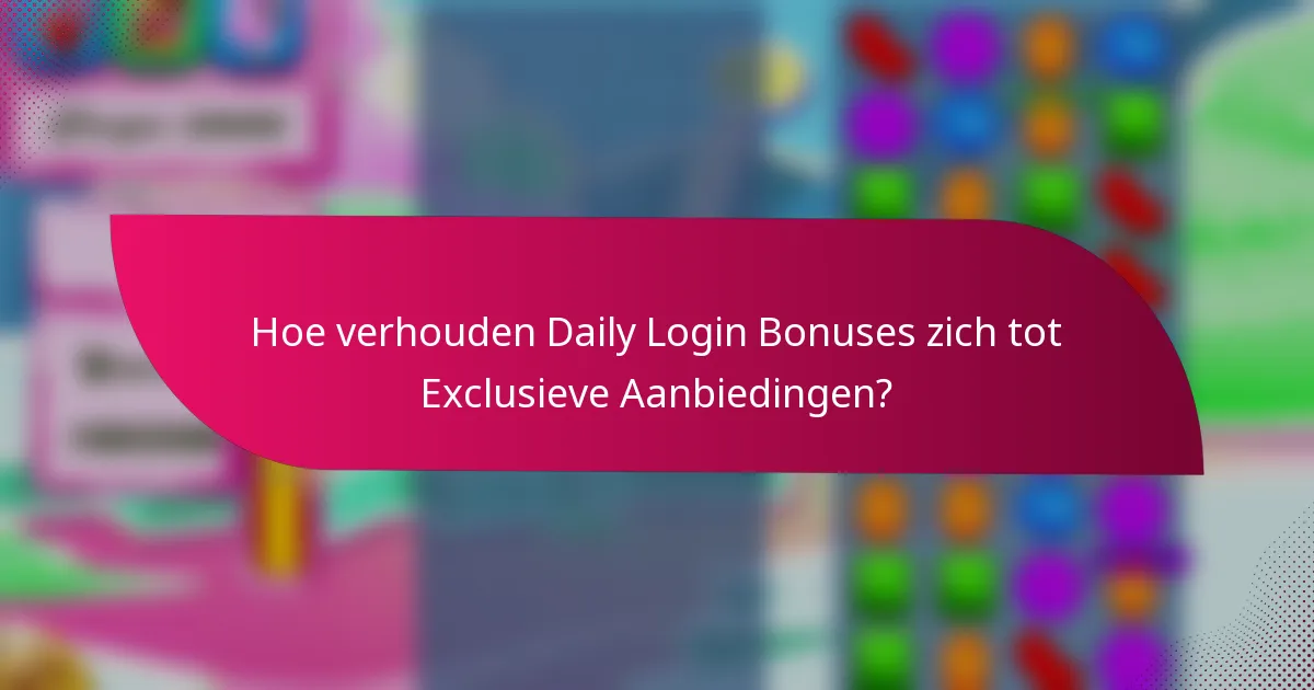 Hoe verhouden Daily Login Bonuses zich tot Exclusieve Aanbiedingen?