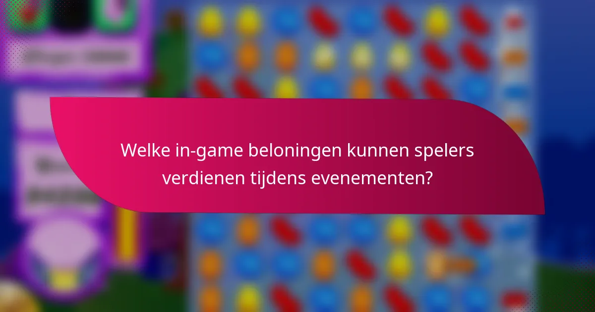 Welke in-game beloningen kunnen spelers verdienen tijdens evenementen?